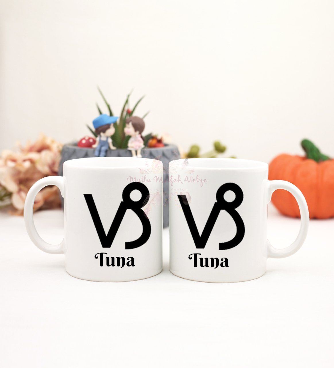 2'li Kişiye Özel Kupa Bardak Oğlak Burcu