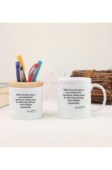 Öğretmenler Günü Hediyesi Atatürk  Kalemlik ve Kupa Bardak