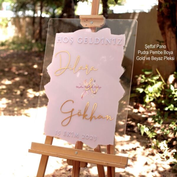 Şeffaf Karşılama Panosu Boyalı