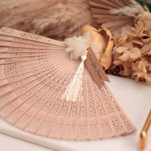Süslenmiş Bambu Yelpaze