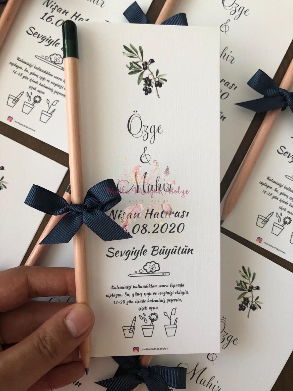 Hediyelik Tohum Kalem Zeytin Dalı