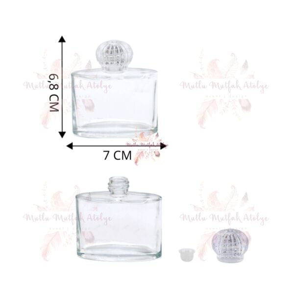 Yassı Cam Şişe Hediyelik Eyüp Sabri Tuncer Kolonya