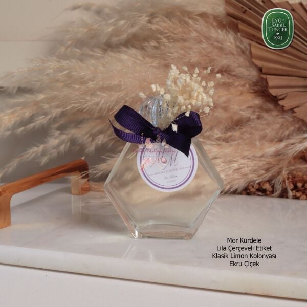 Altıgen Cam Şişe Hediyelik Eyüp Sabri Tuncer Kolonya