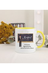 Öğretmenler Günü Hediyesi Erkek Öğretmen Sarı Kupa Bardak