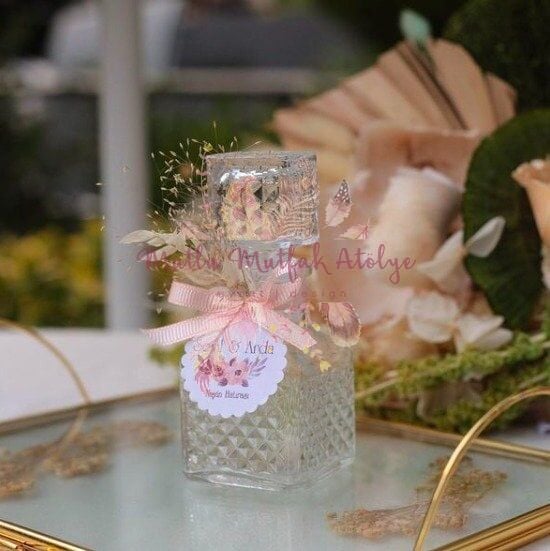 Kristal Şişeli Limon Kolonyası Nikah - Nişan Hediyeliği