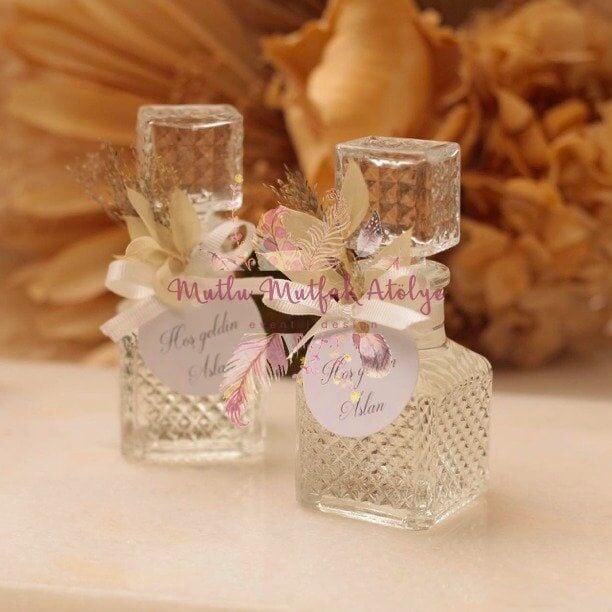 Kristal Şişeli Limon Kolonyası Nikah - Nişan Hediyeliği