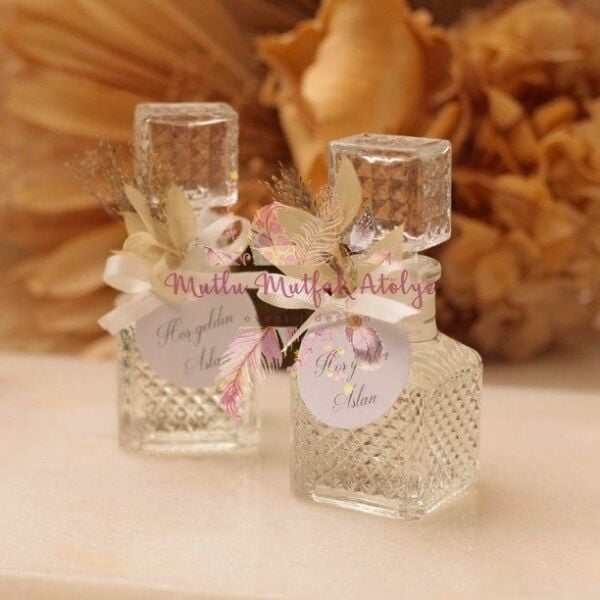 Kristal Şişeli Limon Kolonyası Nikah - Nişan Hediyeliği