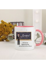 Öğretmenler Günü Hediyesi Erkek Öğretmen Pembe Kupa Bardak