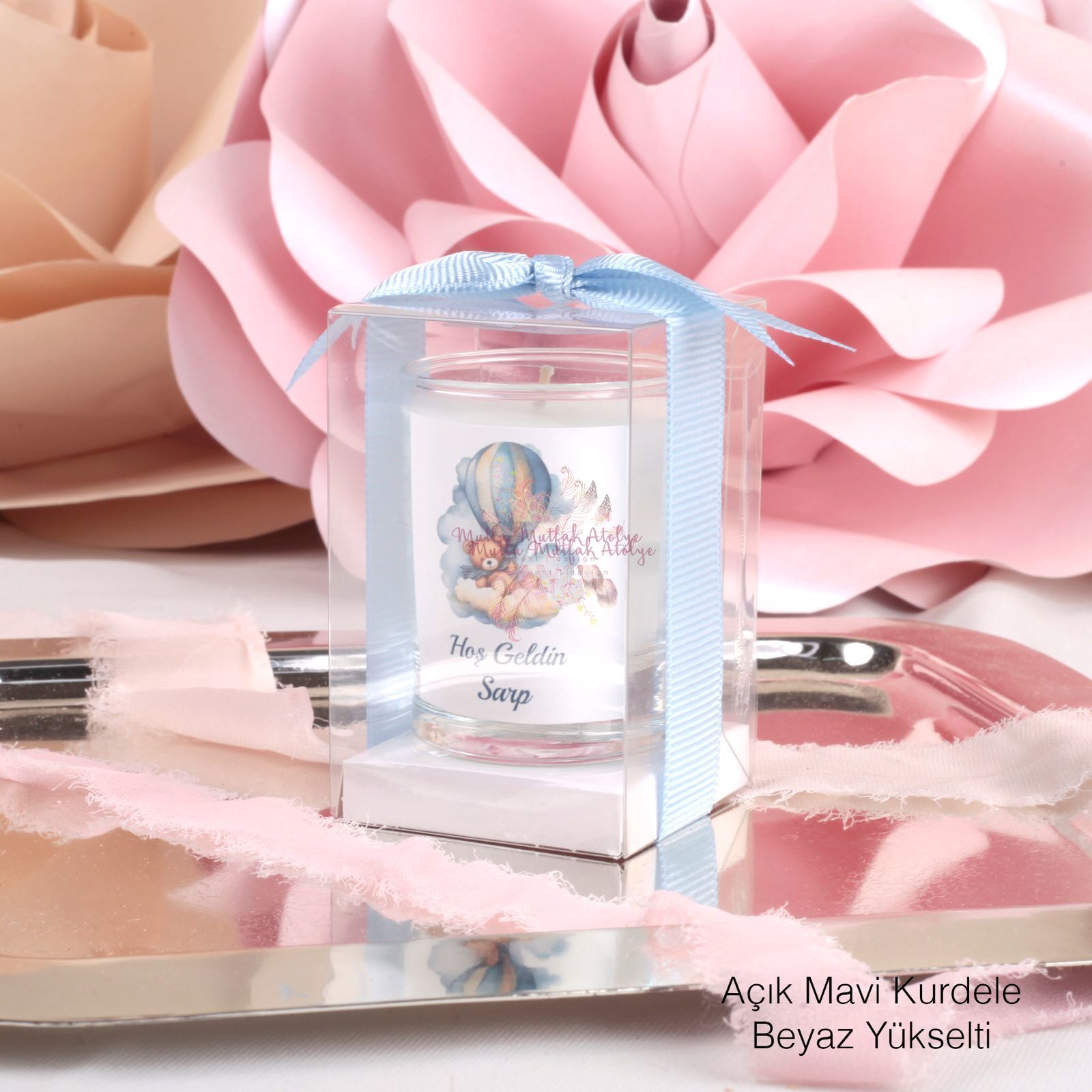 Hediyelik Ayıcık Konseptli Yükseltili Kokulu Mum