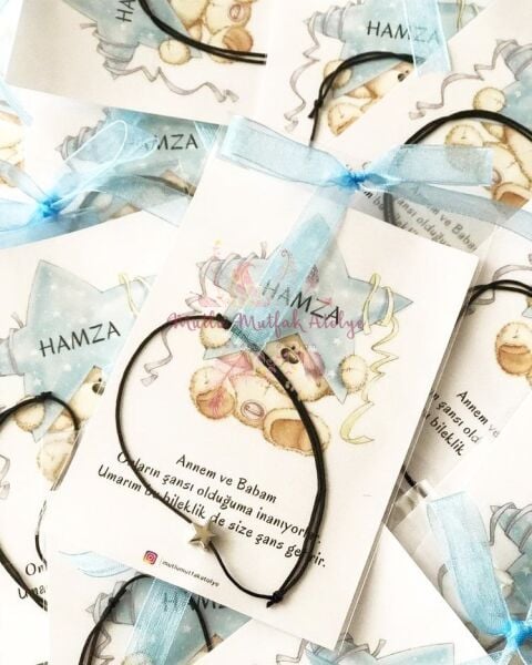 Hediyelik Şans Bilekliği Ayıcık Konseptli