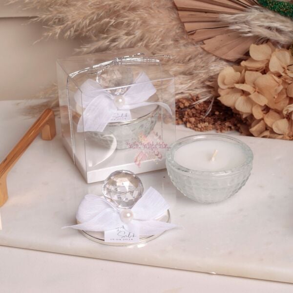 Kutulu Yuvarlak Top Kapaklı Kokulu Mum