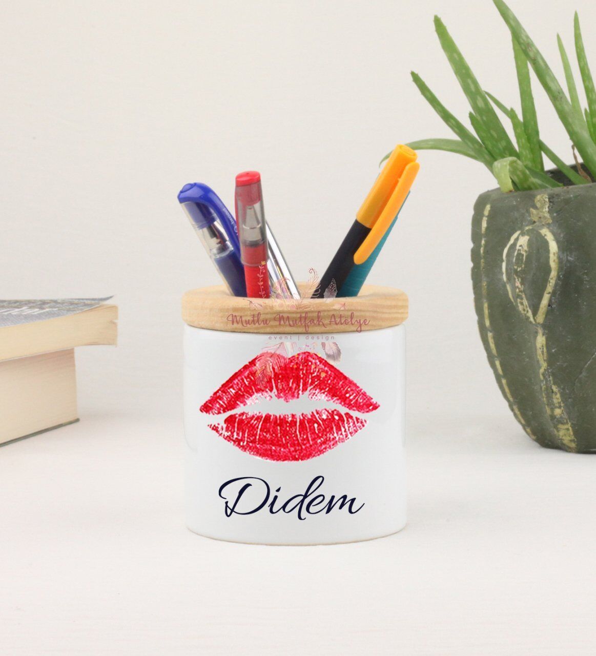 İsimli Dudaklı Hediyelik Kalemlik