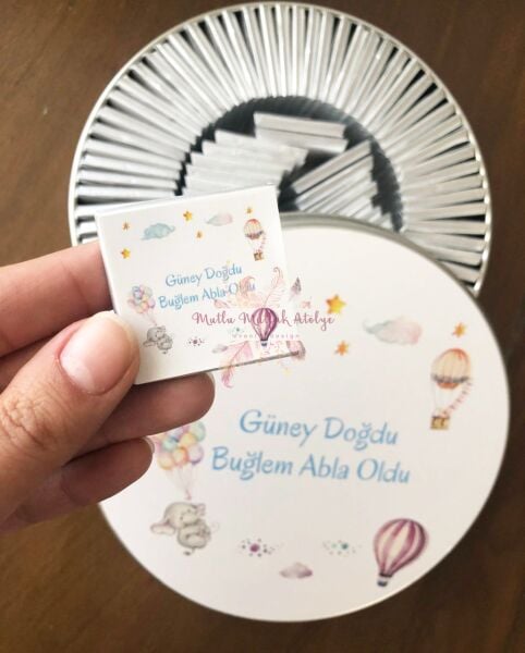 Bebek Konseptli 100'lü Metal Kutulu Çikolata