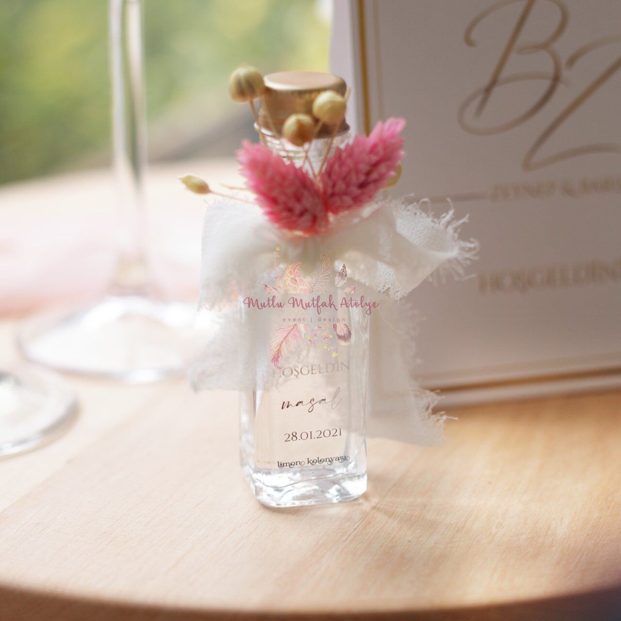 Çiçek Süslemeli Limon Kolonyası 30ml