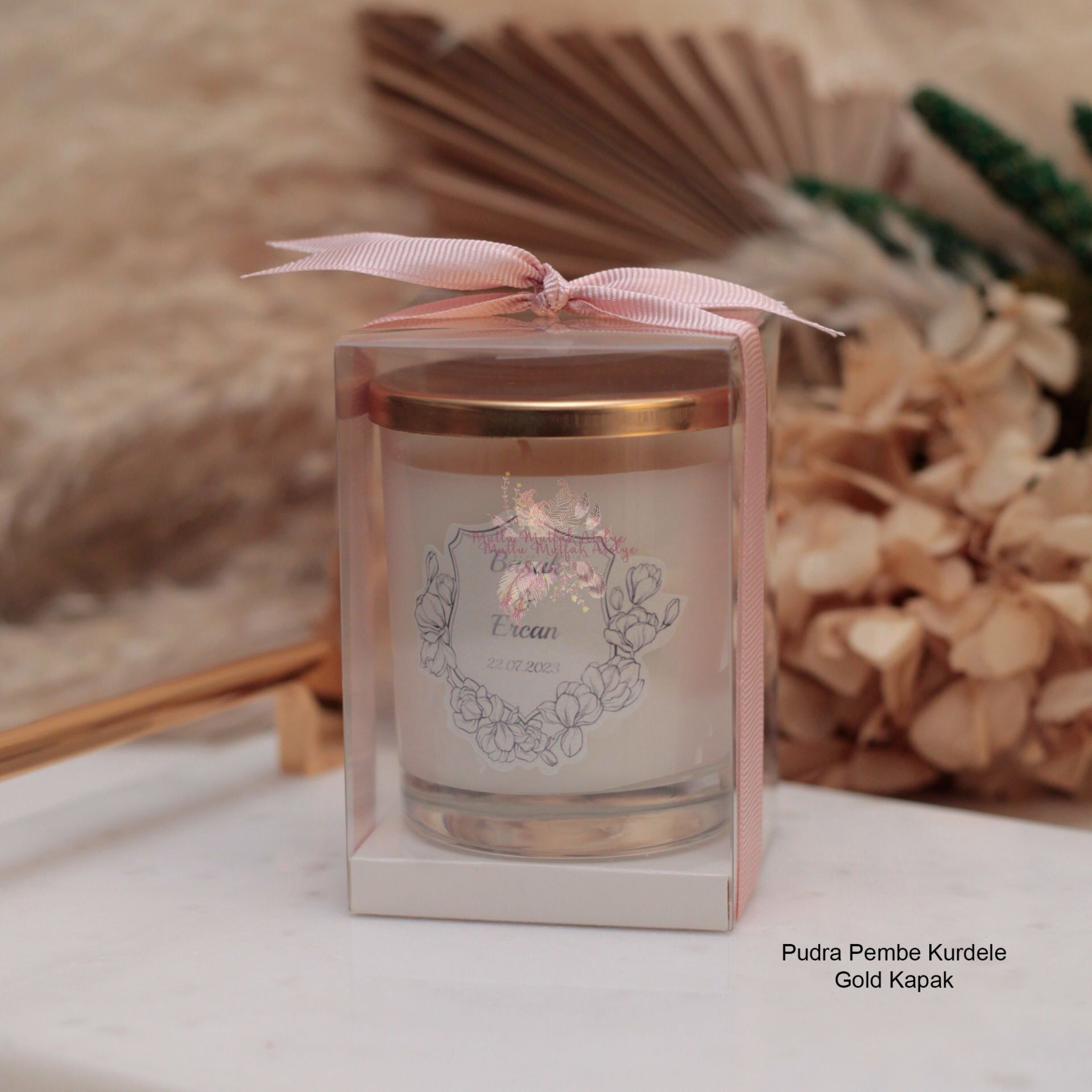 Büyük Boy Vanilya Kokulu Hediyelik Mum