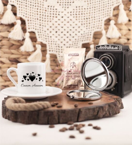 Anneler Günü Canım Annem Aynalı Kahve Fincanı