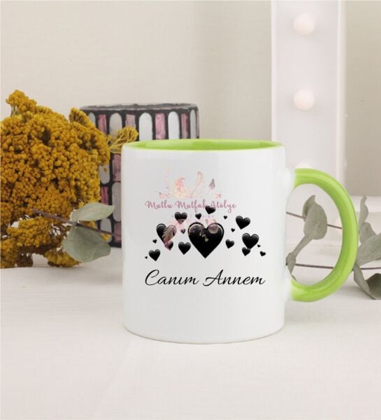 Anneler Günü Canım Annem Yeşil Kupa Bardak