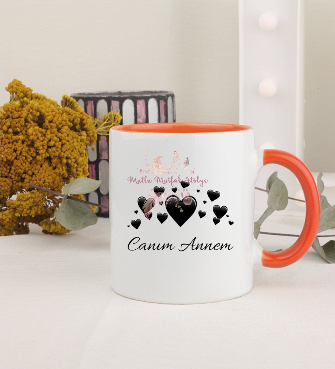 Anneler Günü Canım Annem Turuncu Kupa Bardak