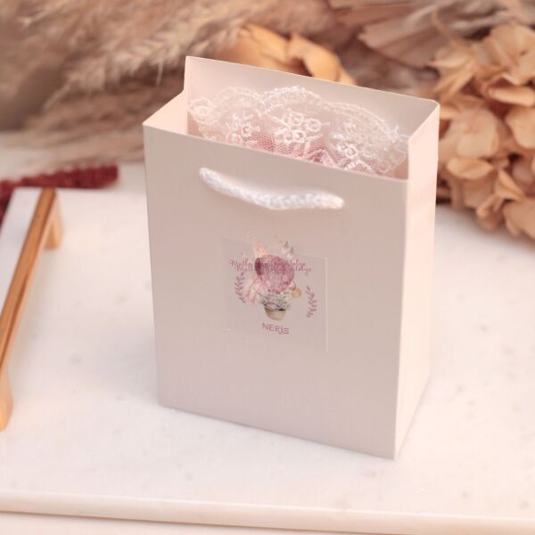 Hediyelik Lavanta Kesesi ve Karton Çanta Seti