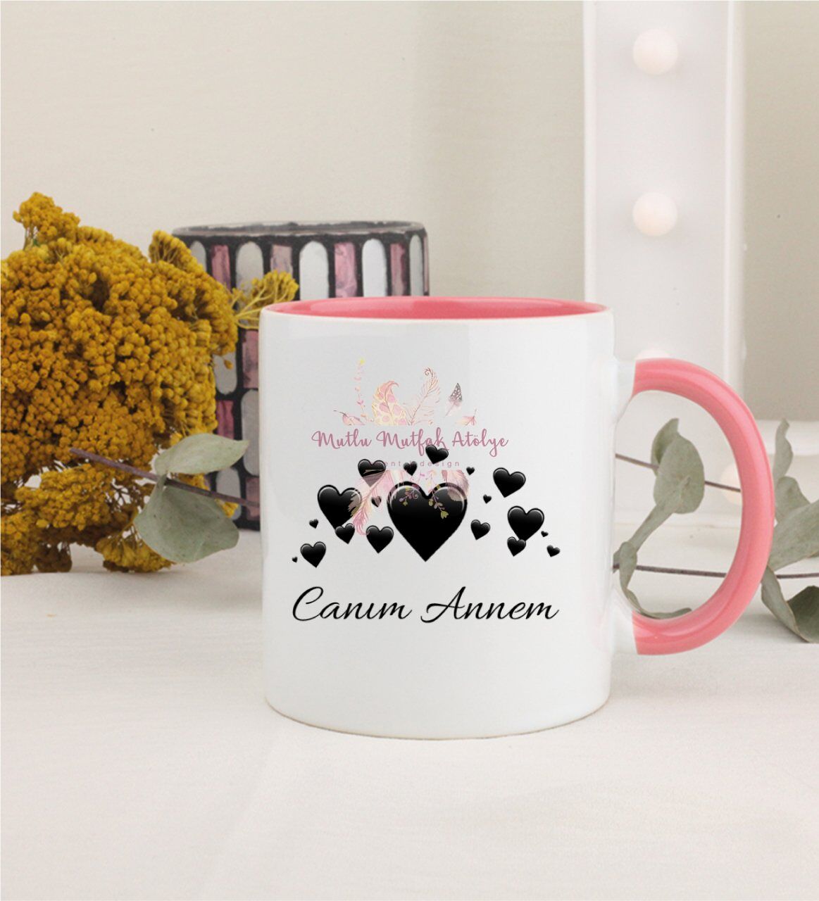Anneler Günü Canım Annem Pembe Kupa Bardak