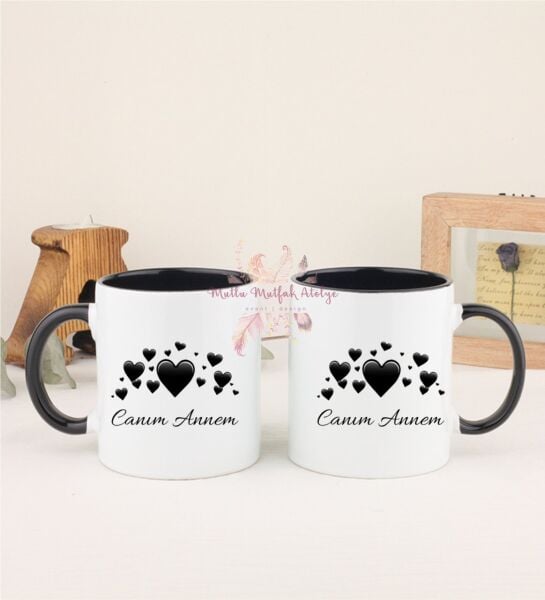 Anneler Günü Canım Annem İkili Siyah Kupa Bardak