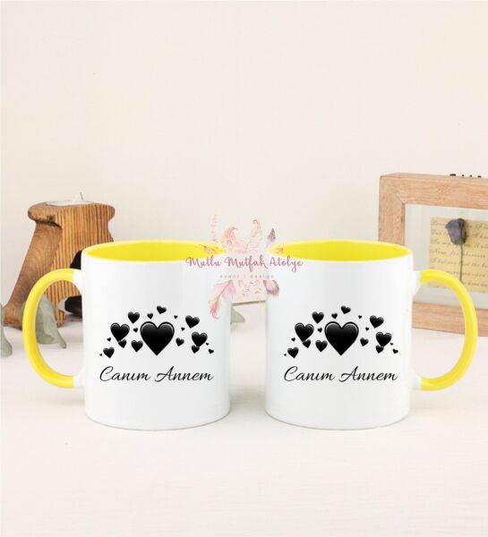 Anneler Günü Canım Annem İkili Sarı Kupa Bardak