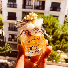 Hediyelik Portakallı Tarçınlı Jel Mum 3