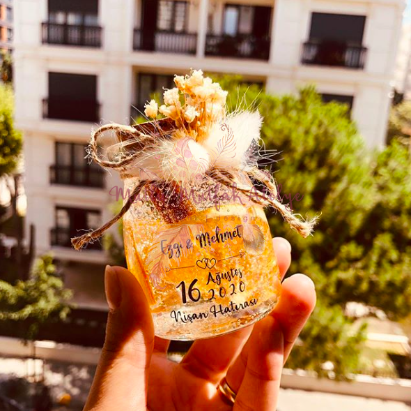 Hediyelik Portakallı Tarçınlı Jel Mum 3