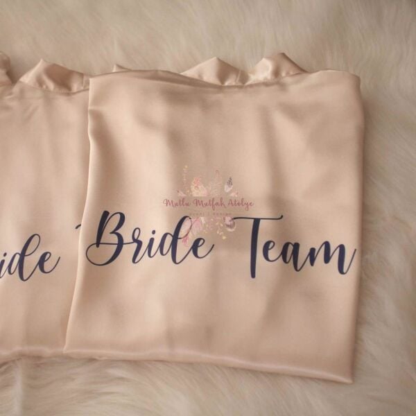 Şampanya Rengi Nedime Sabahlığı