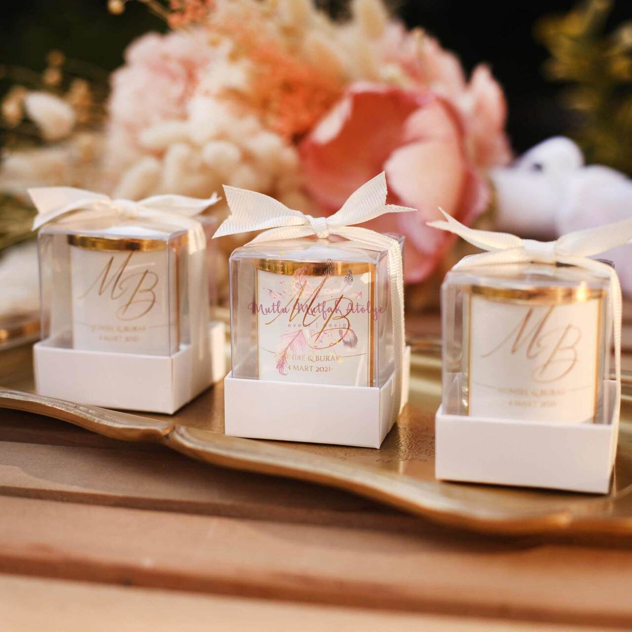 Hediyelik Kapaklı Kutulu Mum Seçenekli