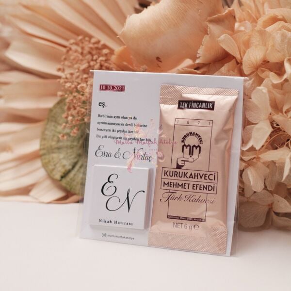 Hediyelik Çikolatalı Kahveli Kart Lugat Konseptli