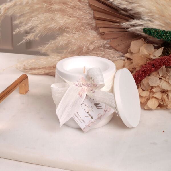 Vanilya Kokulu Beton Mum