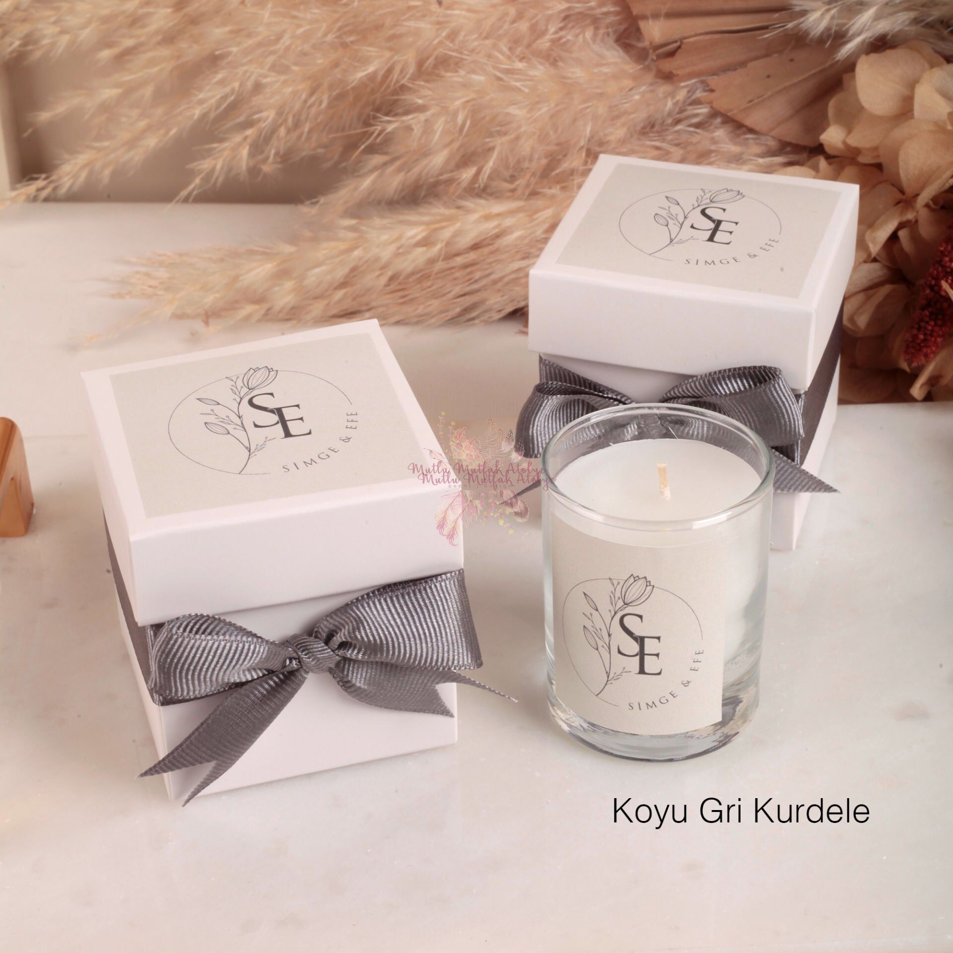 Hediyelik Vanilya Kokulu Kutulu Mum