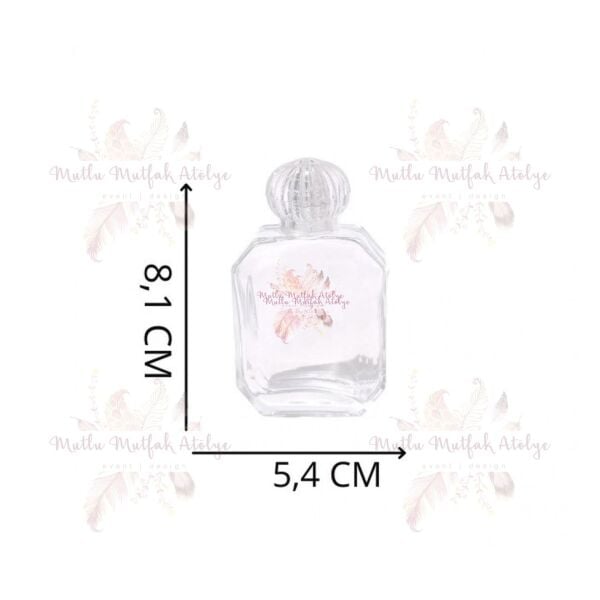 Dikdörtgen Yassı Cam Şişe Hediyelik Eyüp Sabri Tuncer Kolonya