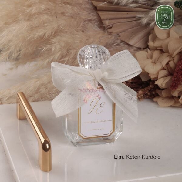 Dikdörtgen Yassı Cam Şişe Hediyelik Eyüp Sabri Tuncer Kolonya