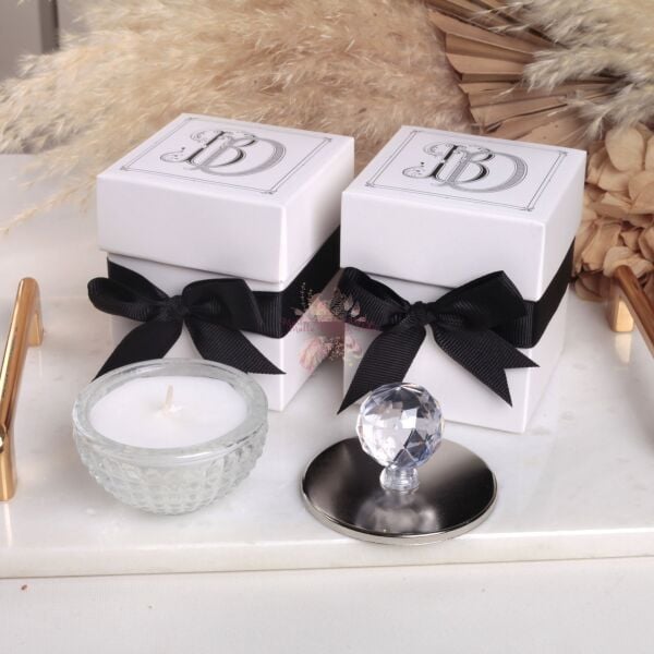 Vanilya Kokulu Kutulu Yuvarlak Top Kapaklı Mum