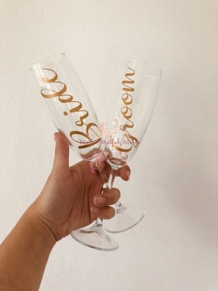 Bride & Groom Şampanya Kadehi