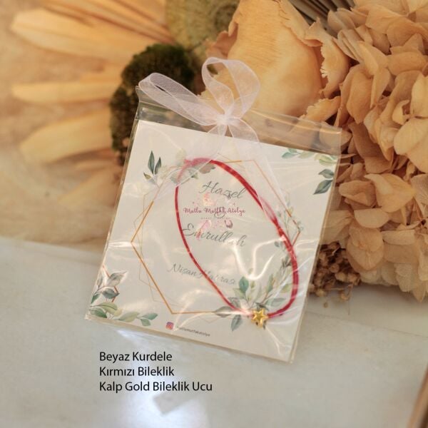 Hediyelik Şans Bilekliği Yeşil Çiçekli