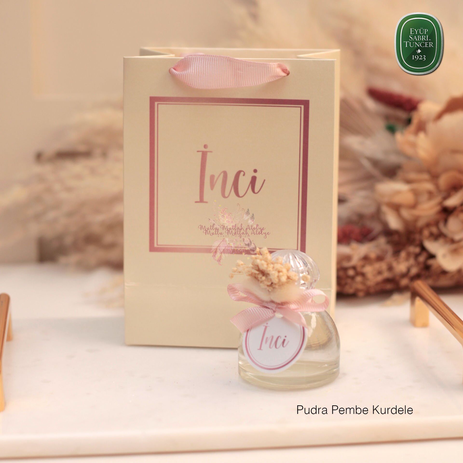 Hediyelik Eyüp Sabri Tuncer Kolonya ve Baskılı Çanta Seti