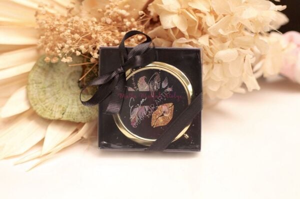 Hediyelik Kutulu Kapaklı Ayna Gold