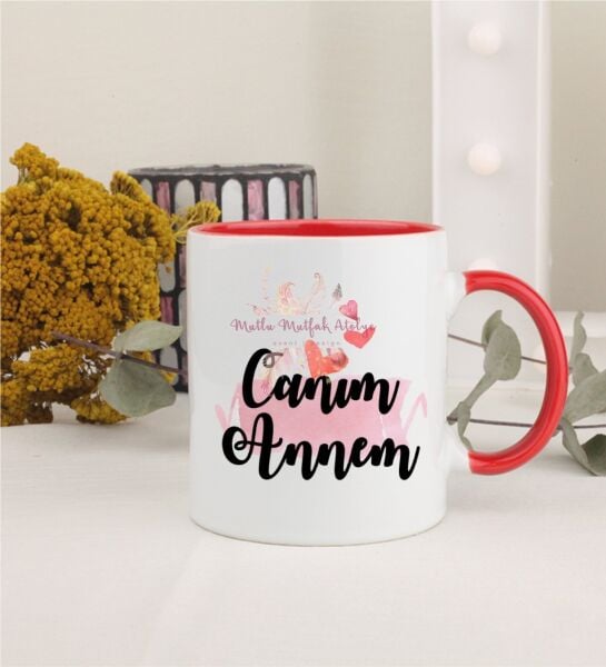 Anneler Günü Canım Annem Kırmızı Kupa Bardak