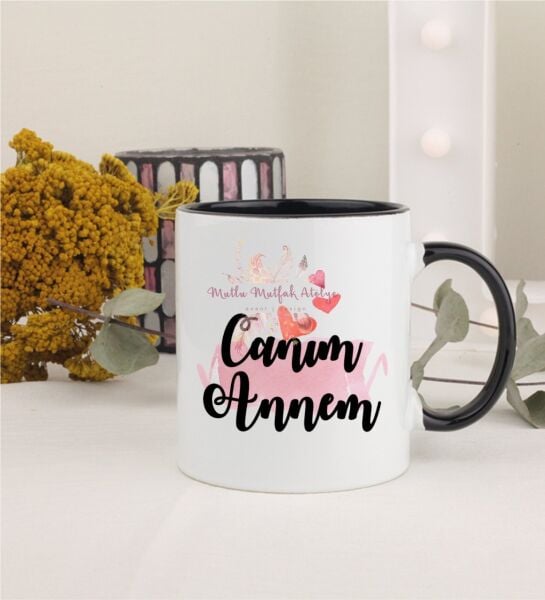 Anneler Günü Canım Annem Siyah Kupa Bardak