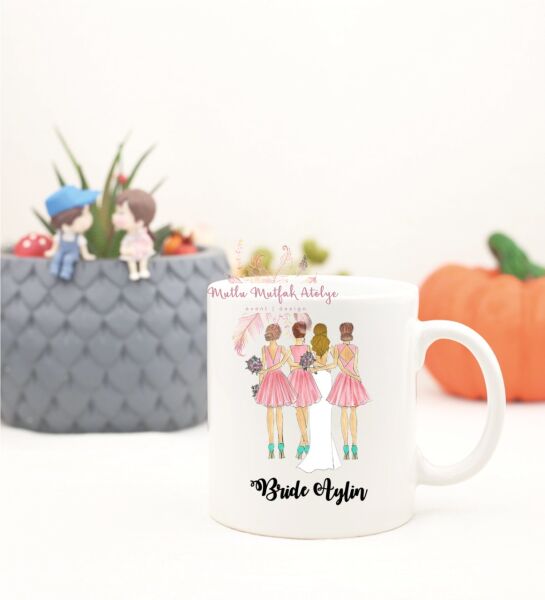 Kişiye Özel Gelin Nedime Kupa Bardak