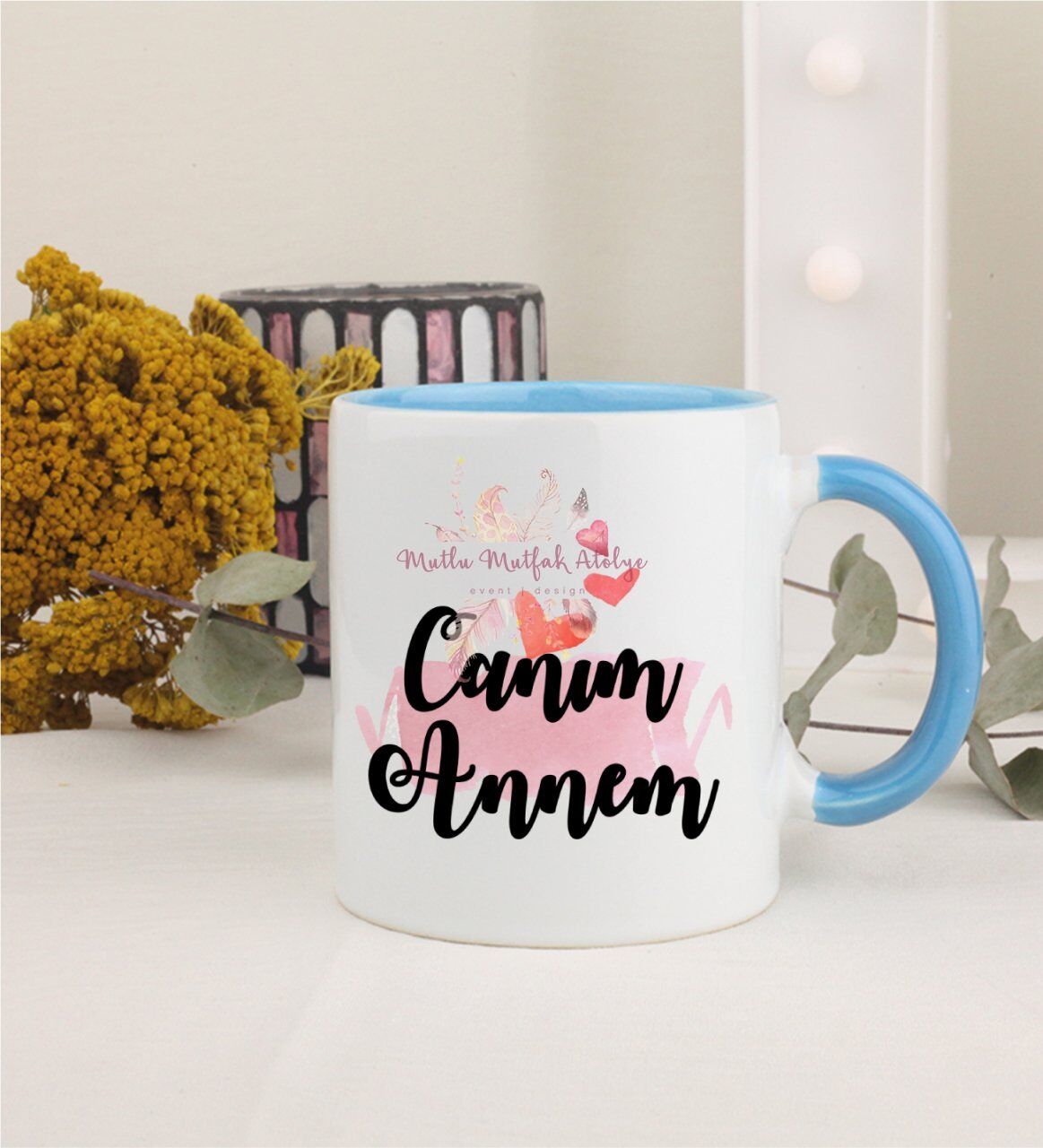 Anneler Günü Canım Annem Mavi Kupa Bardak