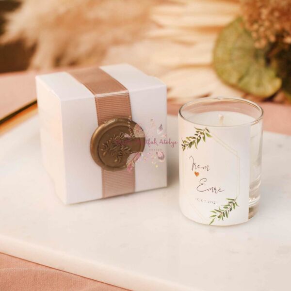 Hediyelik Mühürlü Kutulu Mum