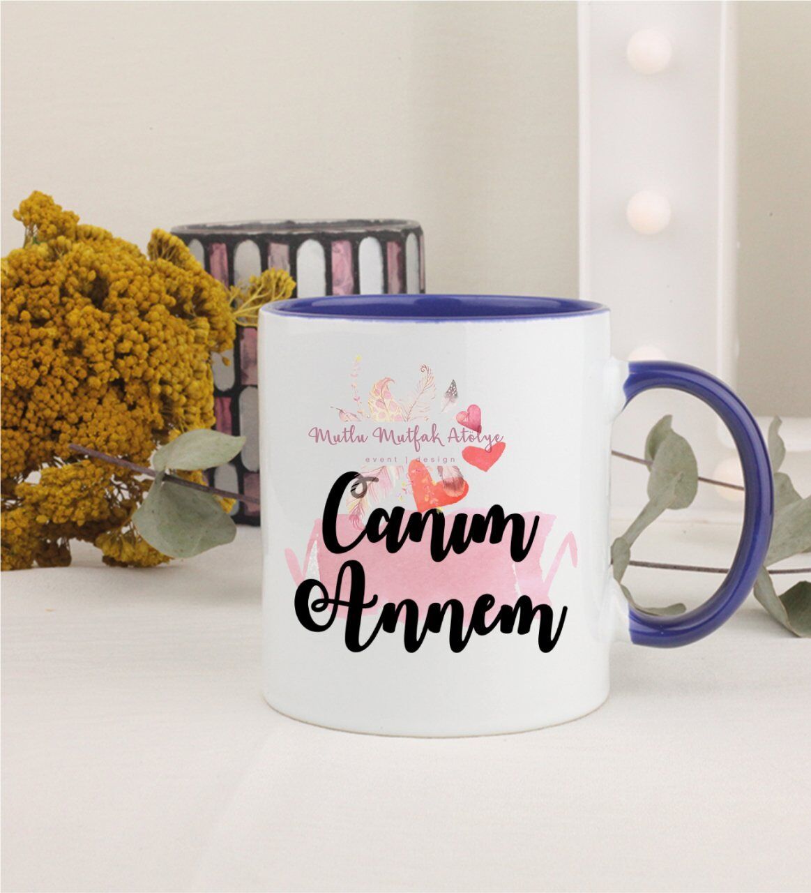 Anneler Günü Canım Annem Lacivert Kupa Bardak