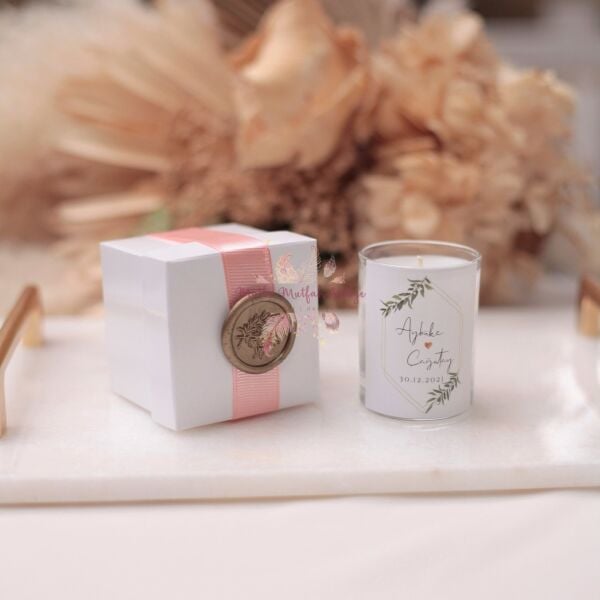 Hediyelik Mühürlü Kutulu Mum
