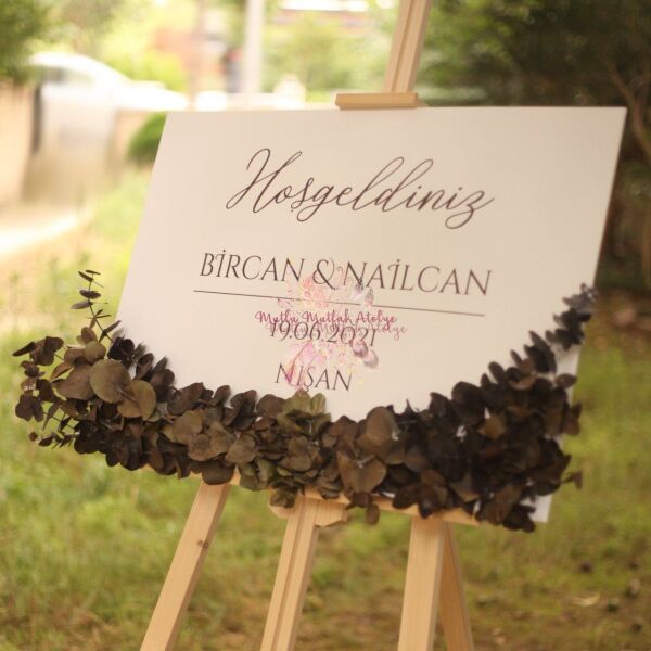 Çiçekli Karşılama Panosu 100x140