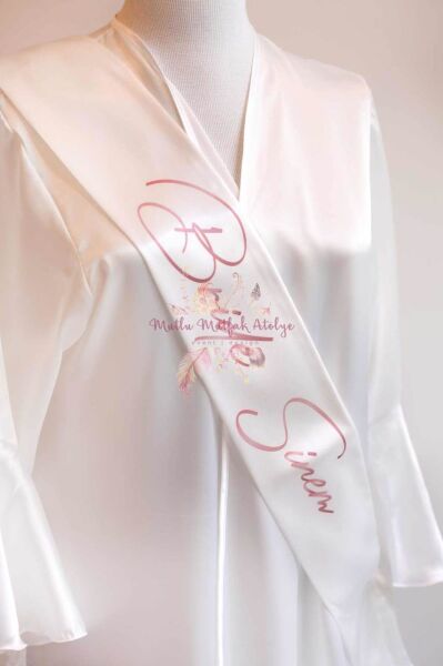 Bride Kuşak Rose Gold Yazı