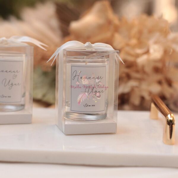 Hediyelik Kutulu Mum Yükseltili